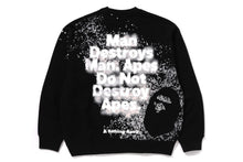 SPRAY PRINT LOGO RELAXED FIT CREWNECK SWEATSHIRT