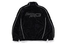 BATHING APE LOGO VELVET RELAXED FIT TRACK JACKET