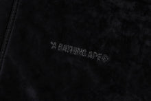 BATHING APE LOGO VELVET RELAXED FIT TRACK JACKET