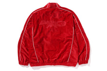 BATHING APE LOGO VELVET RELAXED FIT TRACK JACKET