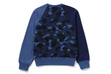 COLOR CAMO COLLEGE CREWNECK SWEATSHIRT