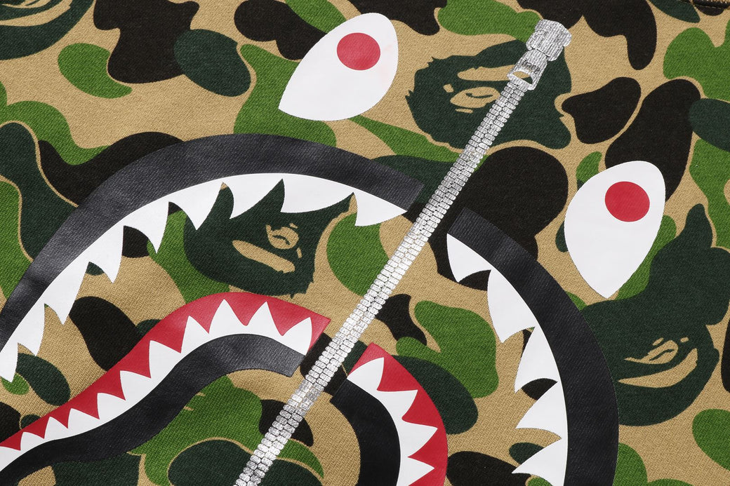 ABC CAMO SHARK CREWNECK SWEATSHIRT | bape.com