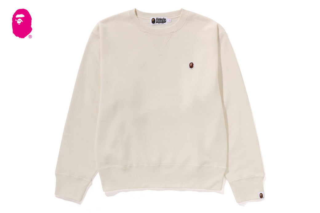 早い者勝ち A BATHNG APE ONE POINT CREWNECK SWEATSHIRT ONE POINT RELAXED FIT CREWNECK SWEATSHIRT MENS – us.bape.com