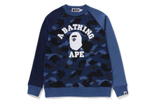 COLOR CAMO COLLEGE CREWNECK SWEATSHIRT