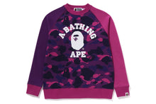 COLOR CAMO COLLEGE CREWNECK SWEATSHIRT