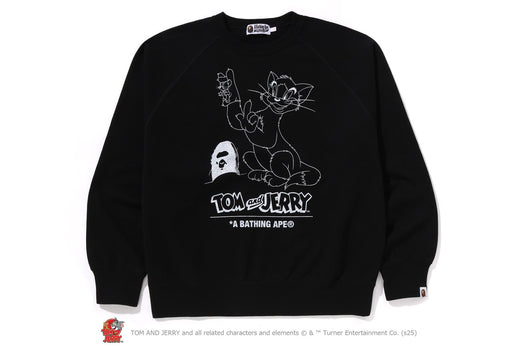 【 BAPE X TOM AND JERRY 85TH 】RELAXED FIT CREWNECK SWEATSHIRT