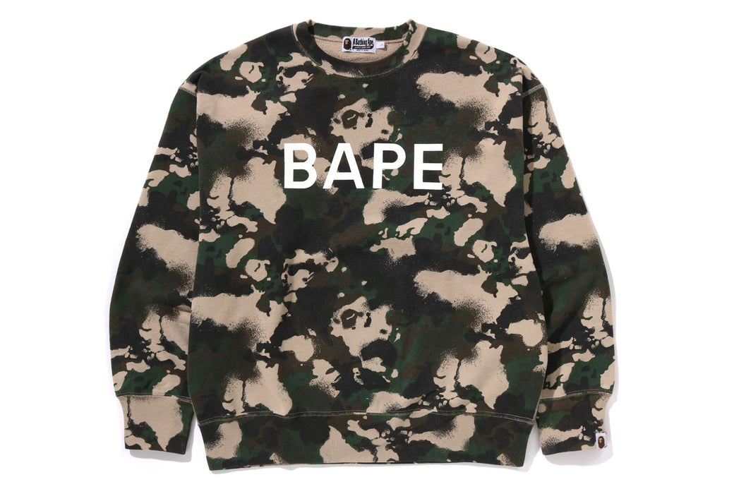 MAP CAMO CREWNECK RELAXED FIT SWEATSHIRT | bape.com
