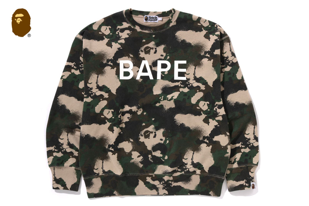 MAP CAMO CREWNECK RELAXED FIT SWEATSHIRT | bape.com