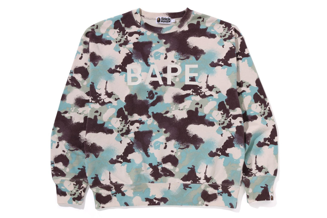 MAP CAMO CREWNECK RELAXED FIT SWEATSHIRT | bape.com