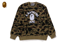 1ST CAMO JACQUARD COLLEGE RELAX FIT CREWNECK SWEATSHIRT