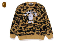 1ST CAMO JACQUARD COLLEGE RELAX FIT CREWNECK SWEATSHIRT