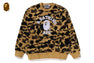 1ST CAMO JACQUARD COLLEGE RELAX FIT CREWNECK SWEATSHIRT