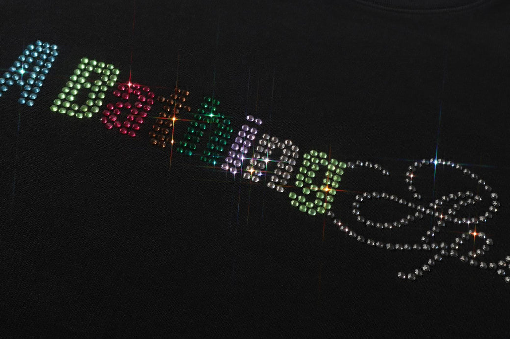RHINESTONE LOGO RELAX FIT CREWNECK SWEATSHIRT | bape.com