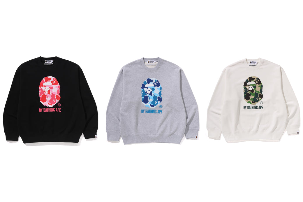 ABC CAMO APE HEAD RELAX FIT CREWNECK SWEATSHIRT | bape.com