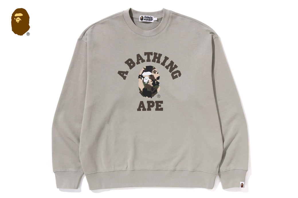 国内配送★A BATHING APE★MAP CAMO カレッジ クルー スウェット A BATHING APE｜MAP CAMO COLLEGE RELAX FIT CREWNECK