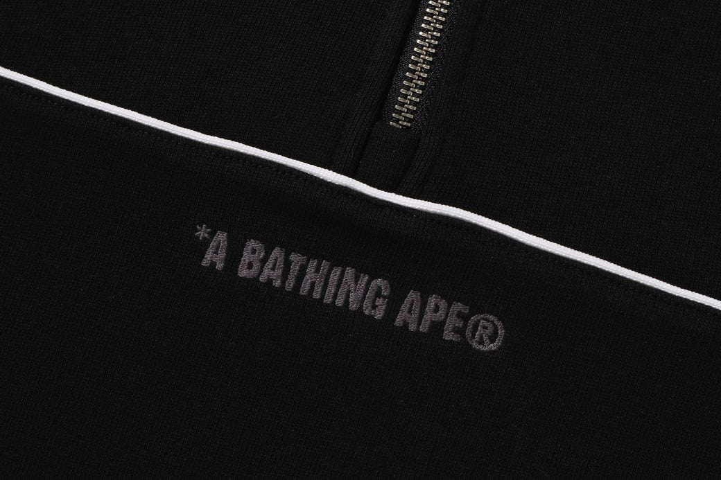 【A BATHING APE】2色展開 COLLEGE MONOGRAM LOGO SWEATSHIRT COLLEGE MONOGRAM LOGO HALF ZIP RELAX FIT CREWNECK SWEATSHIRT