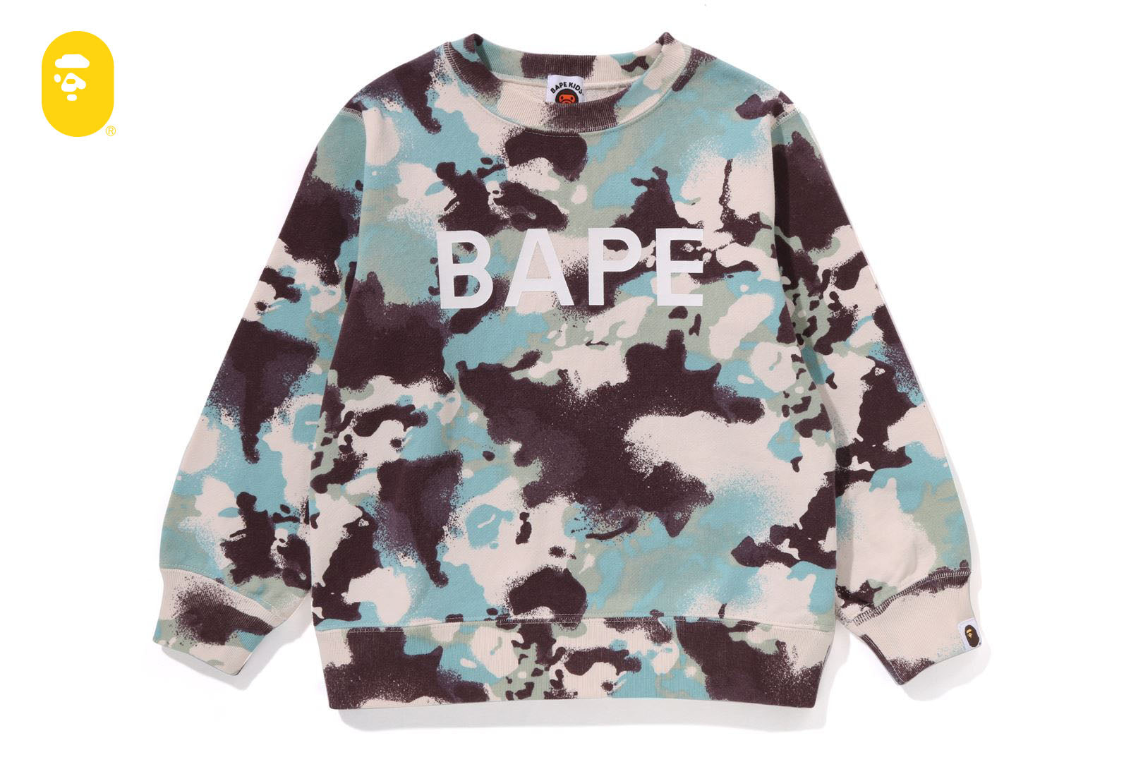 MAP CAMO BAPE CREWNECK SWEATSHIRT | bape.com