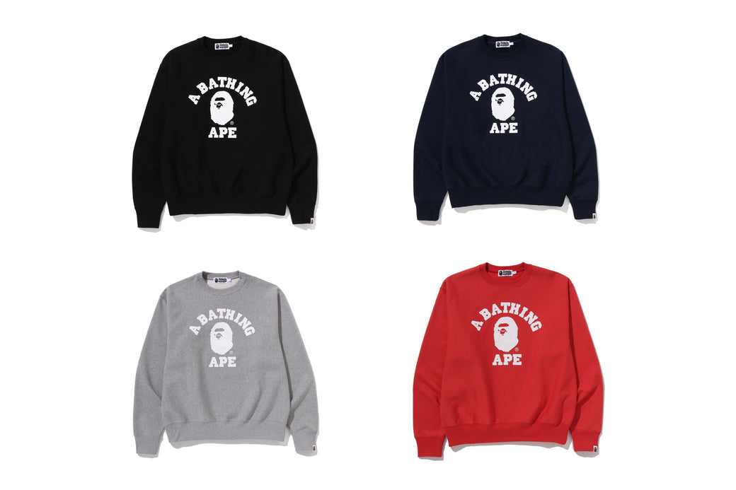 CLASSIC COLLEGE CREWNECK SWEATSHIRT | bape.com