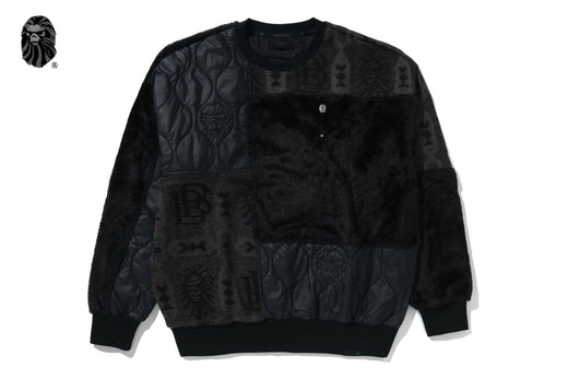 FABRIC PATCHWORK SWEATSHIRT