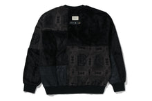 FABRIC PATCHWORK SWEATSHIRT