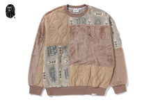 FABRIC PATCHWORK SWEATSHIRT