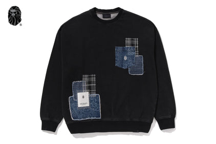 SASHIKO PATCHWORK SWEATSHIRT #1