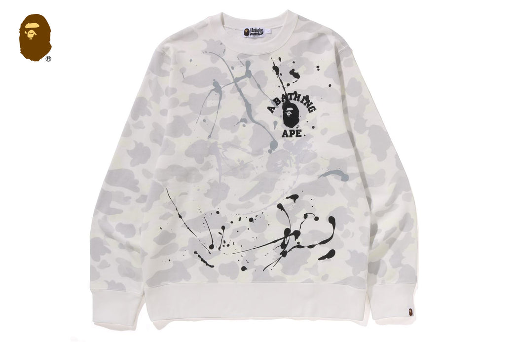 Bape ホワイト トレーナー カモフラージュ CITY CAMO PAINTING CREWNECK SWEATSHIRT | bape.com