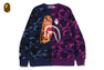 COLOR CAMO TIGER SHARK CREWNECK SWEATSHIRT