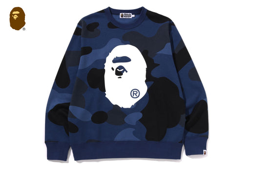 MEGA COLOR CAMO BIG APE HEAD CREWNECK SWEATSHIRT | bape.com