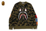 1ST CAMO SHARK CREWNECK SWEATSHIRT
