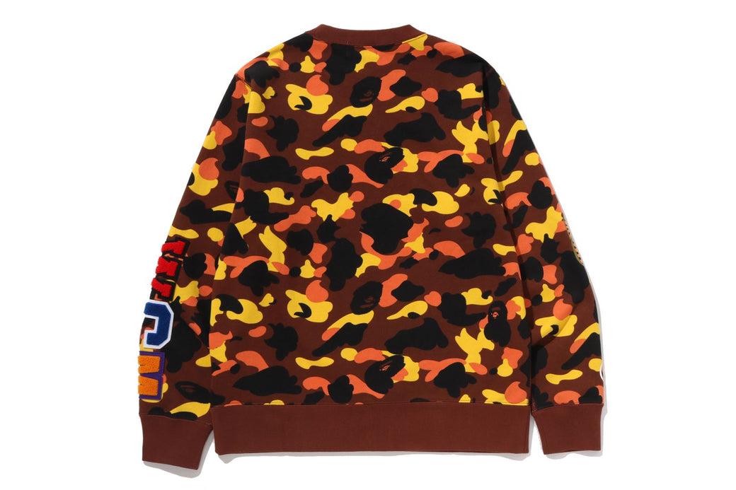 1ST CAMO SHARK CREWNECK SWEATSHIRT | bape.com