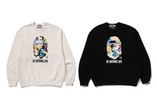 ART CAMO BY BATHING APE RELAXED FIT CREWNECK SWEATSHIRT