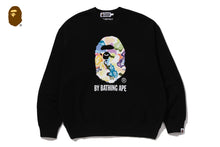 ART CAMO BY BATHING APE RELAXED FIT CREWNECK SWEATSHIRT