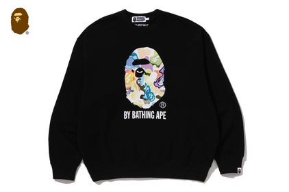 ART CAMO BY BATHING APE RELAXED FIT CREWNECK SWEATSHIRT