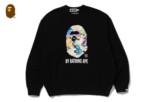 ART CAMO BY BATHING APE RELAXED FIT CREWNECK SWEATSHIRT