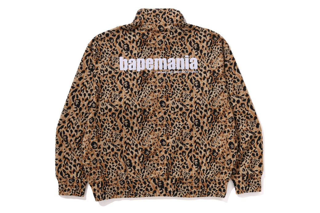 WILD LEOPARD PATTERN RELAXED FIT HALF ZIP SWEATSHIRT | bape.com