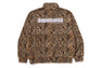 WILD LEOPARD PATTERN RELAXED FIT HALF ZIP SWEATSHIRT
