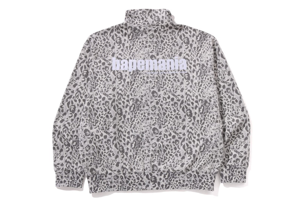 WILD LEOPARD PATTERN RELAXED FIT HALF ZIP SWEATSHIRT | bape.com