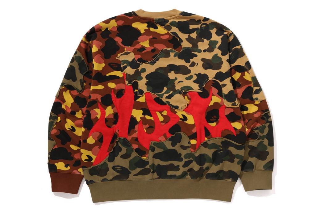 [BAPE]1ST CAMO UPCYCLED FIT CREWNECK SWEATSHIRT 要在庫確認 001SWK801010_GRN_A.jpg?v=