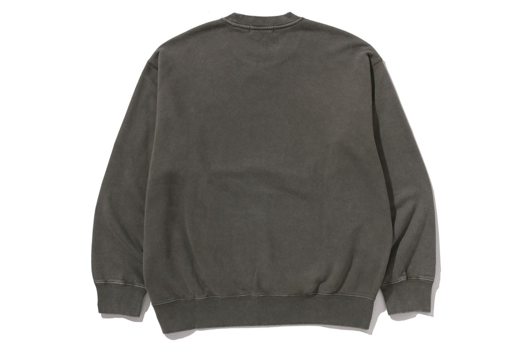 GARMENT DYE COLLEGE RELAXED FIT CREWNECK SWEATSHIRT | bape.com