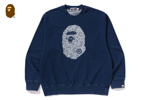 CLOUD CAMO APE HEAD RELAXED FIT CREWNECK SWEATSHIRT