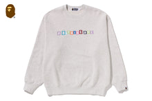 BATHING APE LOGO RELAXED FIT CREWNECK SWEATSHIRT