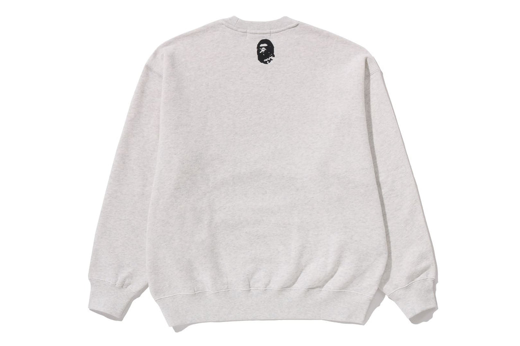 BATHING APE LOGO RELAXED FIT CREWNECK SWEATSHIRT | bape.com