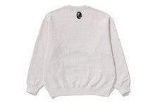 BATHING APE LOGO RELAXED FIT CREWNECK SWEATSHIRT