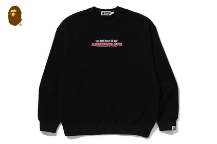 BAPE SLOGAN RELAXED FIT CREWNECK SWEATSHIRT