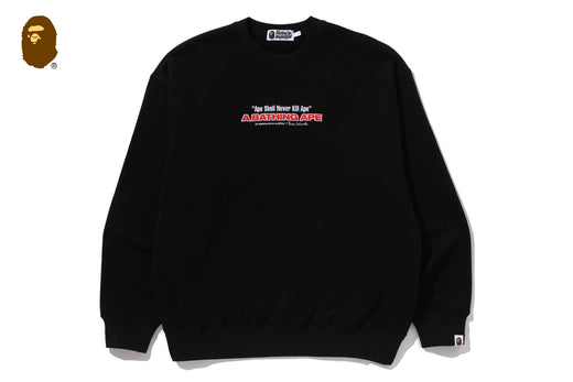 BAPE SLOGAN RELAXED FIT CREWNECK SWEATSHIRT