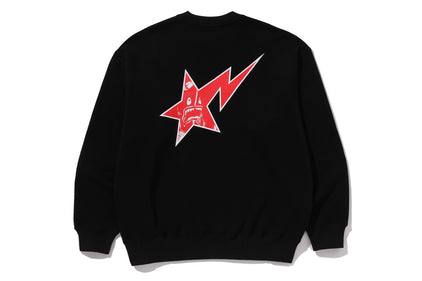BAPE SLOGAN RELAXED FIT CREWNECK SWEATSHIRT