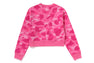 COLOR CAMO CROPPED CREWNECK SWEATSHIRT