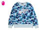 ABC CAMO RHINESTONE BAPE STA CREWNECK SWEATSHIRT