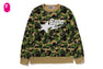 ABC CAMO RHINESTONE BAPE STA CREWNECK SWEATSHIRT
